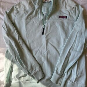 Vineyard Vines Mint Zip-Up Sweater